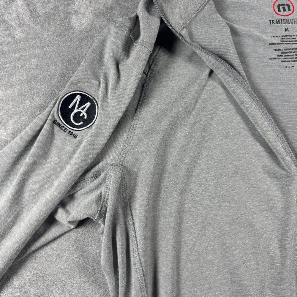 Travis Mathew Pullover Mens Medium Heather‎ Gray Quarter Zip Performance Golf